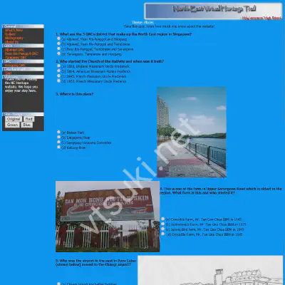 Background color change feature for North East Virtual Heritage Trail.