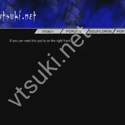 vtsuki.net homepage with real-time clock and background sound.
