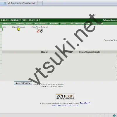 ZenochFashion product categories page.