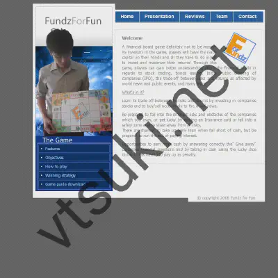 FundzForFun game homepage for financial literacy.