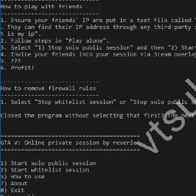 Windows Firewall batch script for GTA-V port blocking and whitelisting IPv4 addresses.