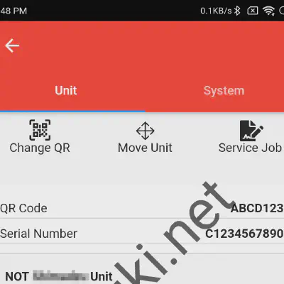 Service installation interface in Flutter app.