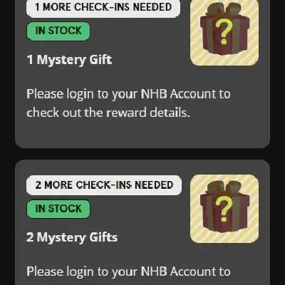 Reward redemption page for festival participants.