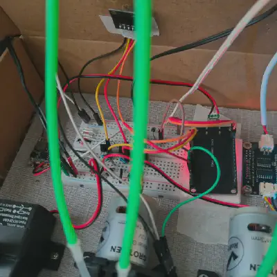 Main water pump and 2 nutrition A/B pumps based on inputs from TDS and water level sensors